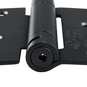 Matte Black Self-Closing 4" x 4" Spring Door Hinge (2-PACK)