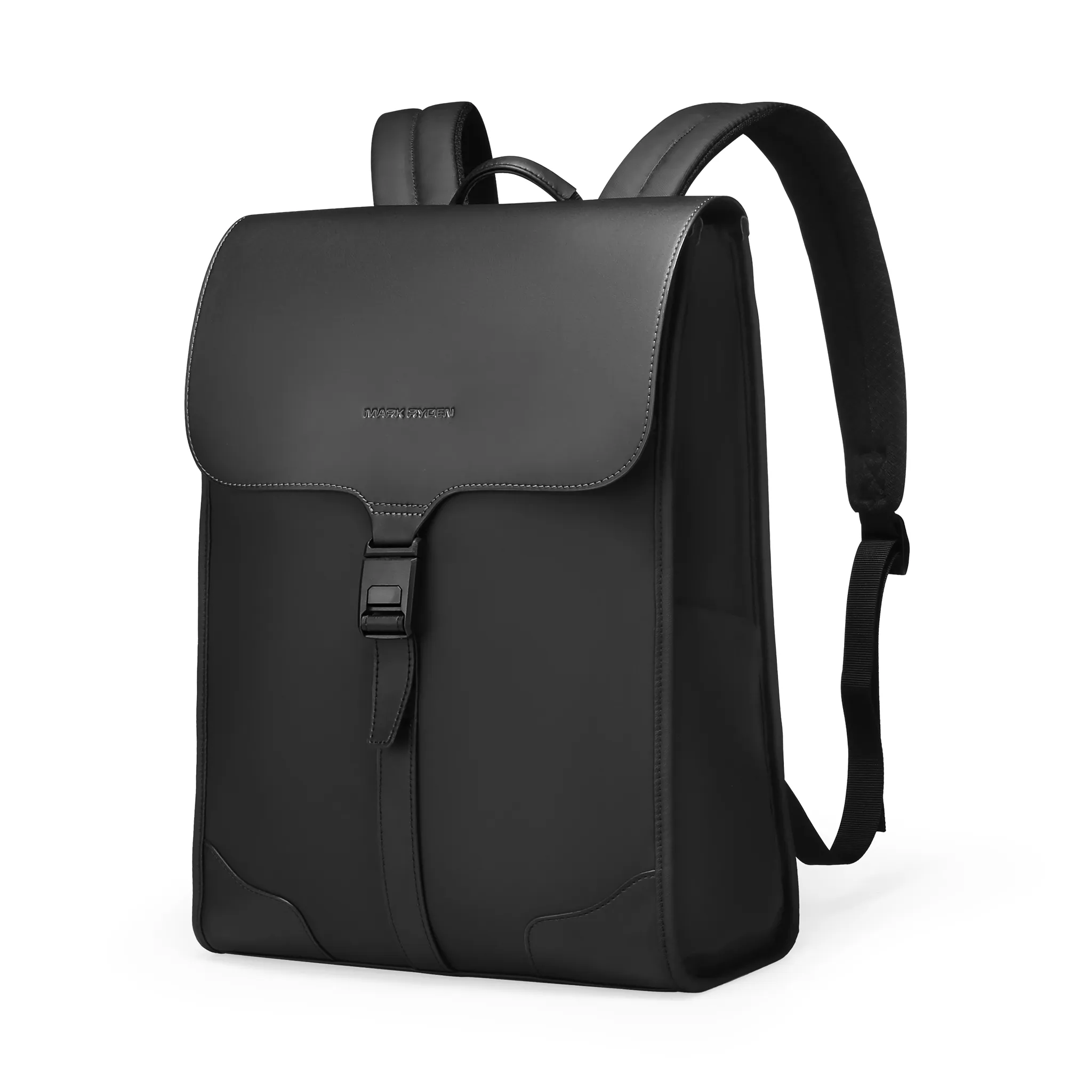 MUKE I: School Style Classic Business Work Black Oxford Backpack