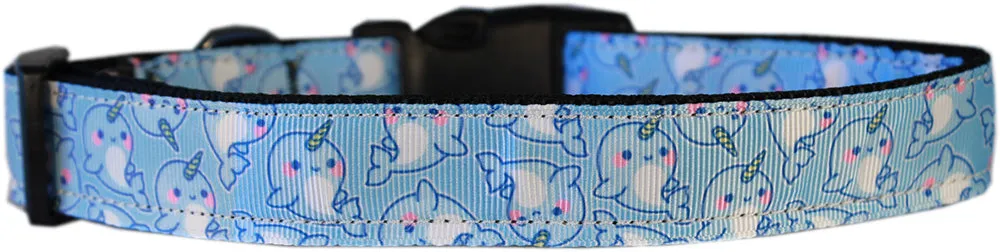 Narwhals Nylon Dog Collar Lg