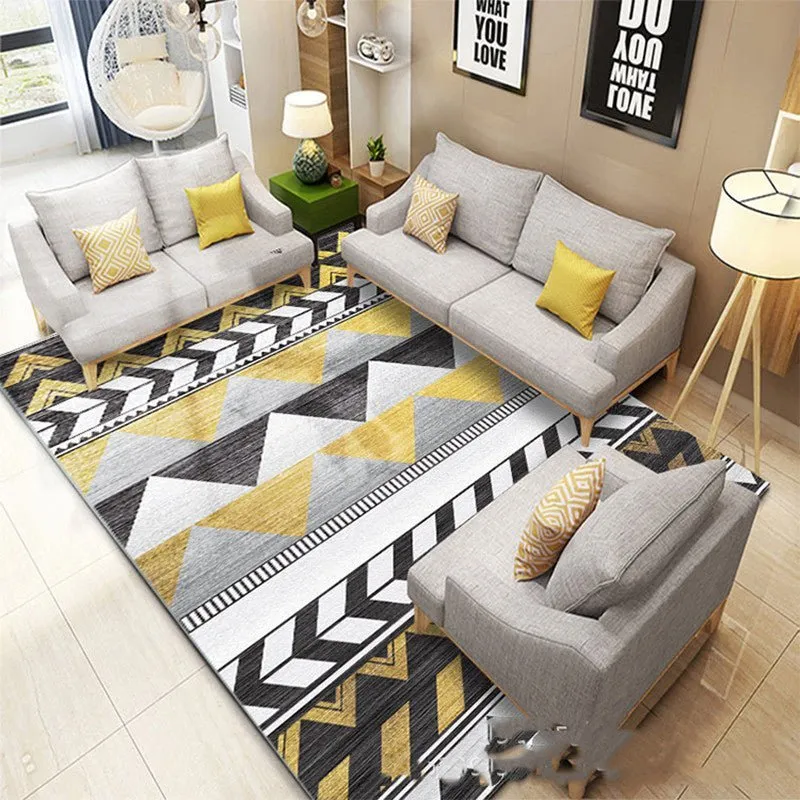 Nordic Striped Rug for Coffee Table and Sofa