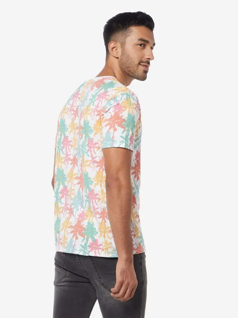 Nuon Multicolour Palm Tree Slim-Fit T-Shirt