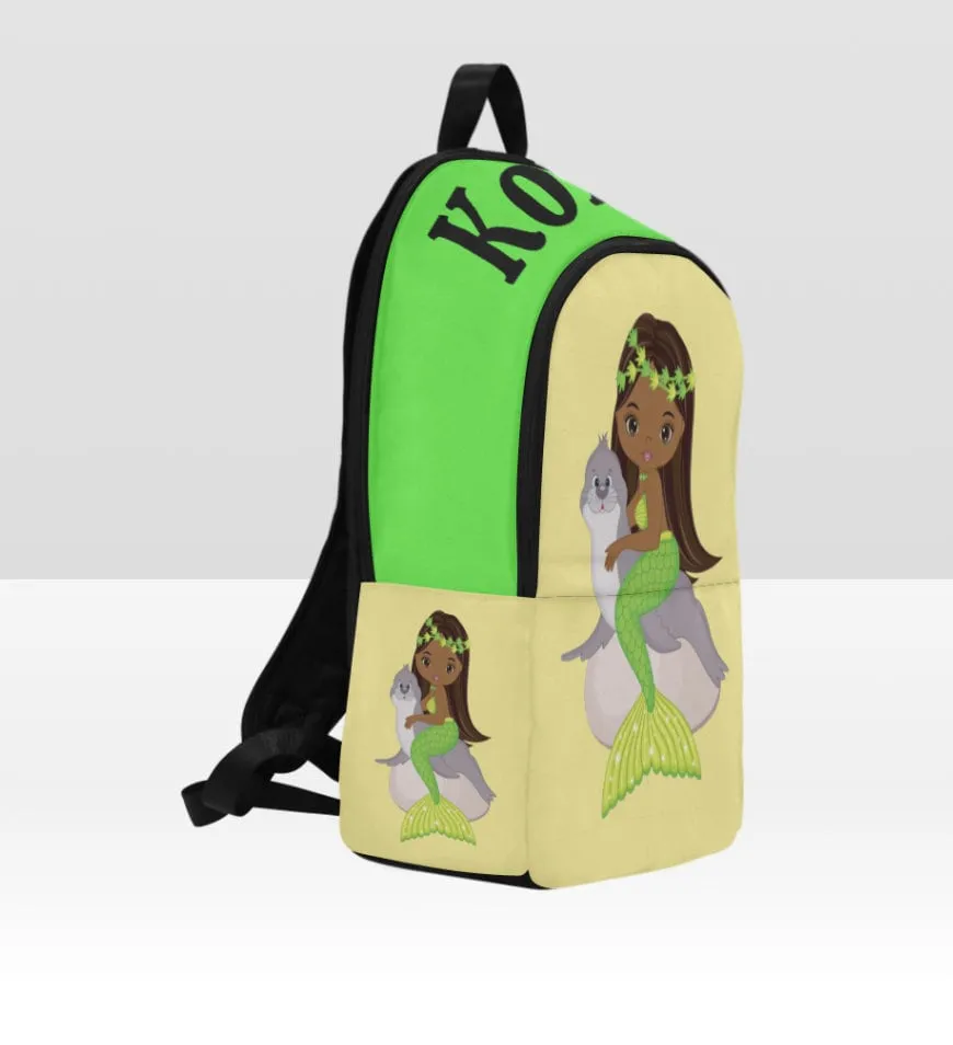 Personalized Yellow Mermaid Back Pack