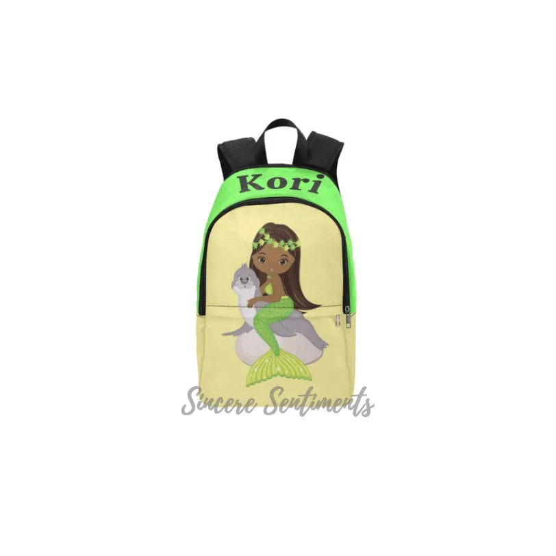 Personalized Yellow Mermaid Back Pack