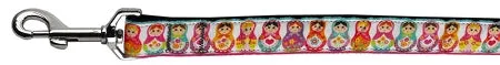 Pretty Nesting Dolls Nylon Dog Leash 3-8 Inch Wide 6ft Long