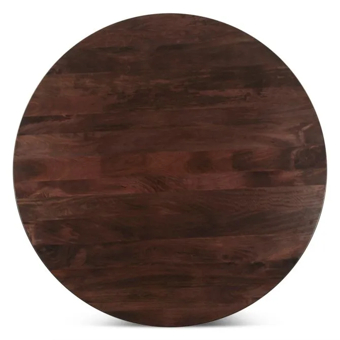 Provence 54" Round Dining Table in Dark Sienna