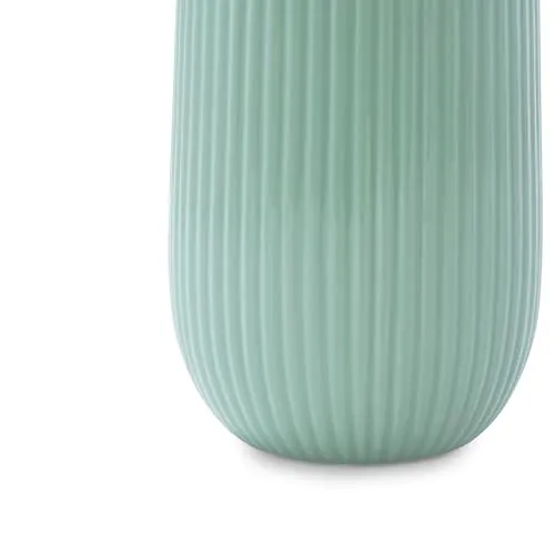 Pure Home   Living Light Blue Ribbed Ceramic Vase - Large