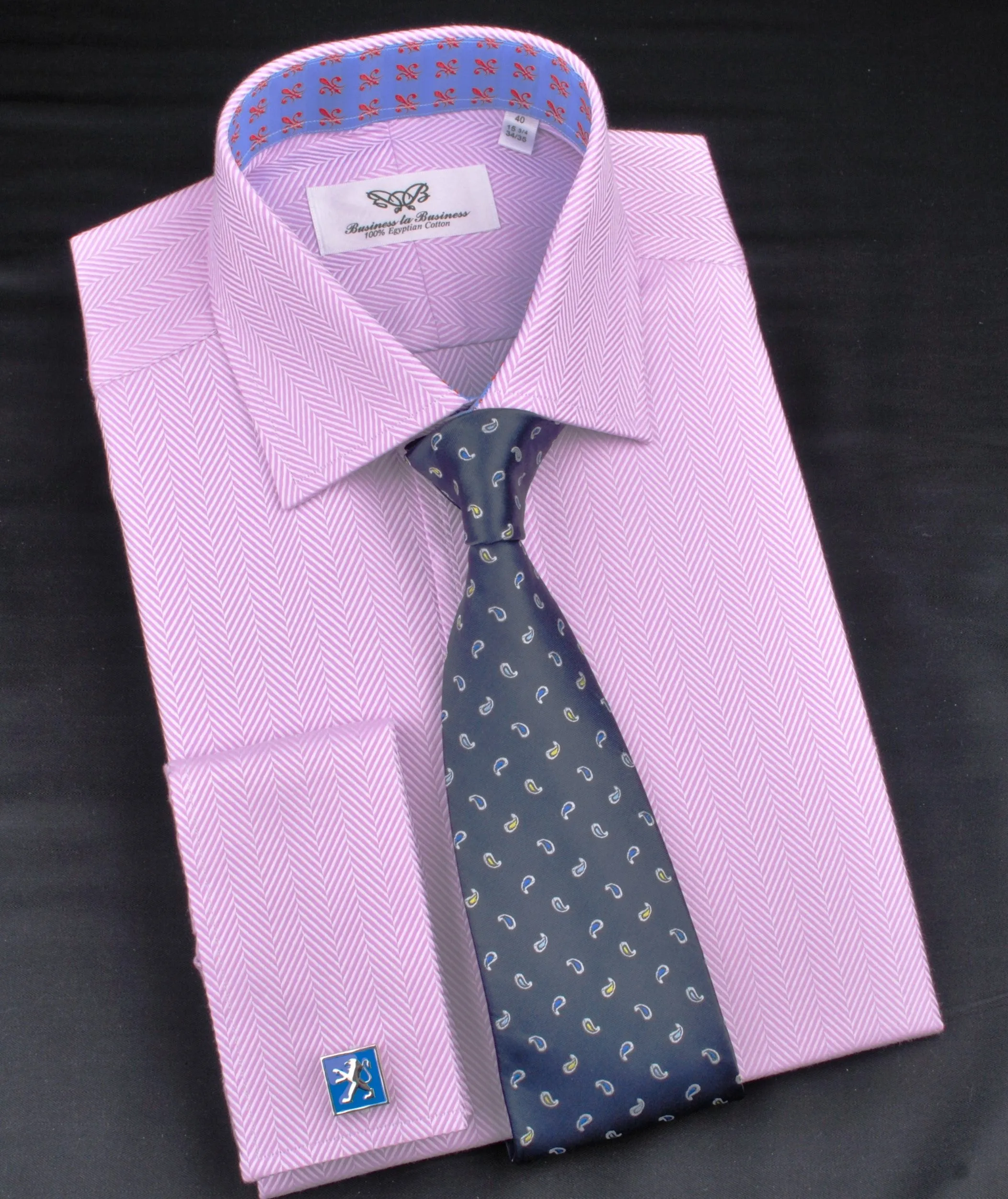 Purple Violet Herringbone Formal Business Dress Shirt Stylish Luxury Fashion Work Apparel