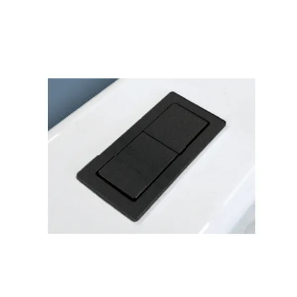 Rectangular Matte Black Flush Buttons