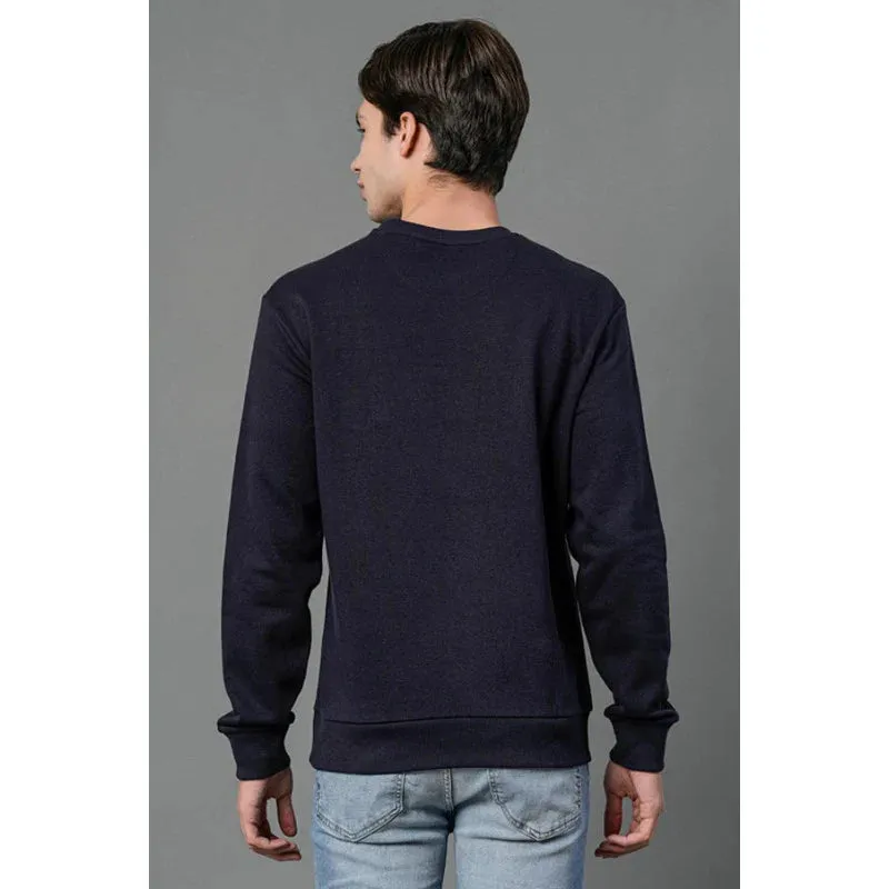 RedTape Men's Navy Blue Graphic Print Sweatshirt