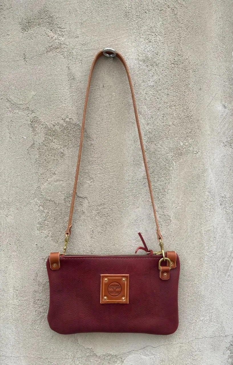 RTS- Micro Messenger Bag in Merlot