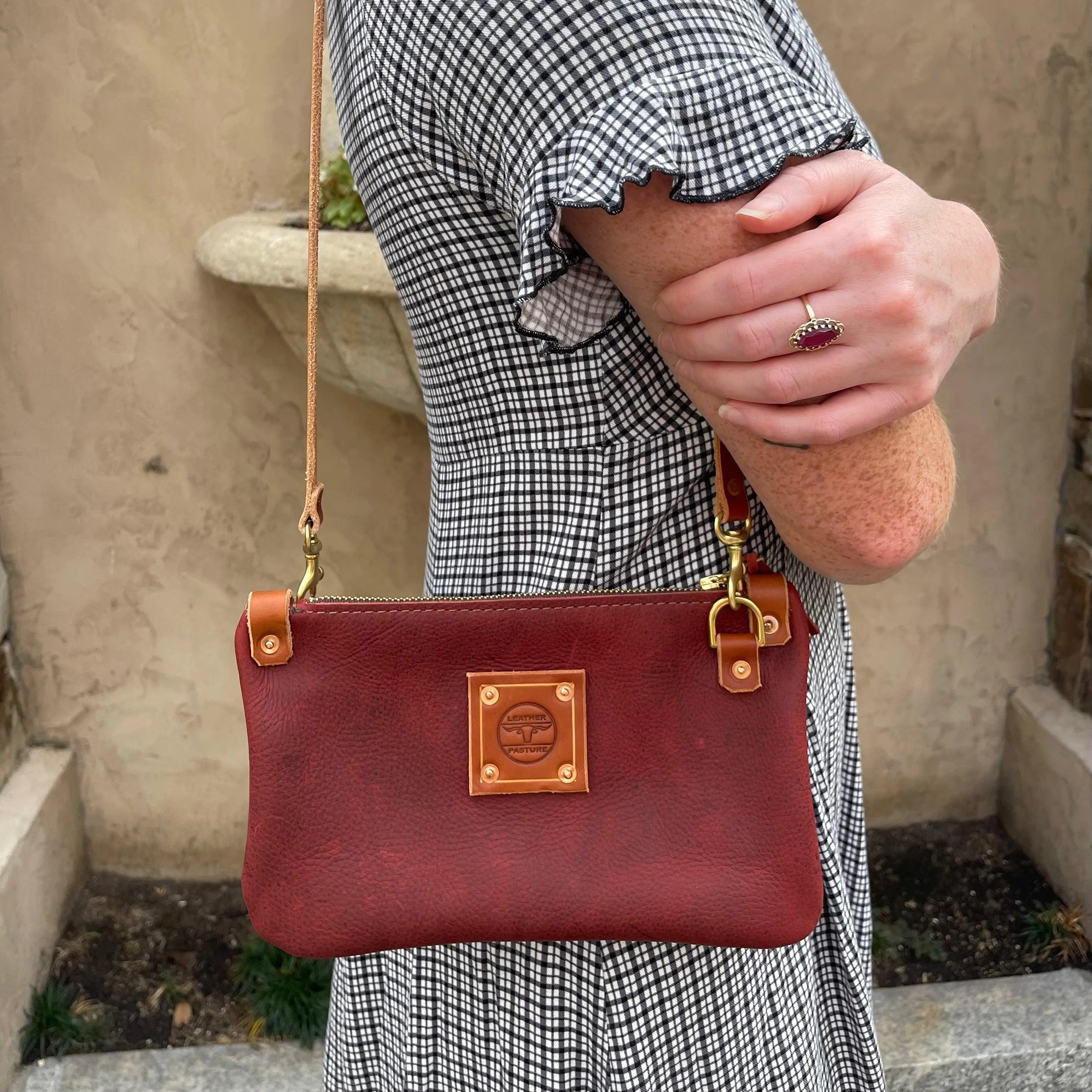 RTS- Micro Messenger Bag in Merlot