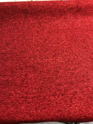 Ruby Red Heavy Solid Chenille Backed Upholstery Fabric by the yard