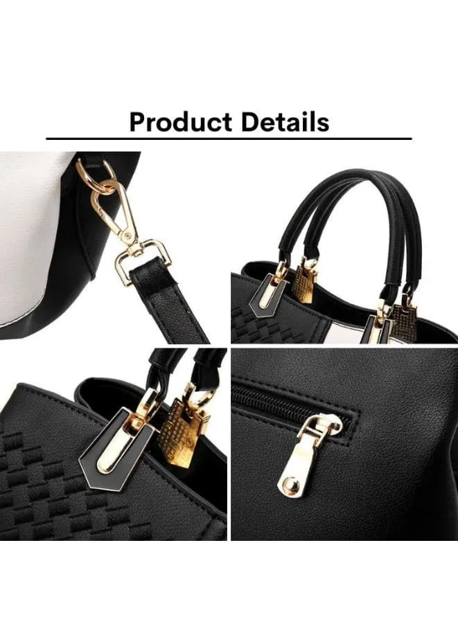 Smooth Textured Leather Handbag with detachable Shoulder strap