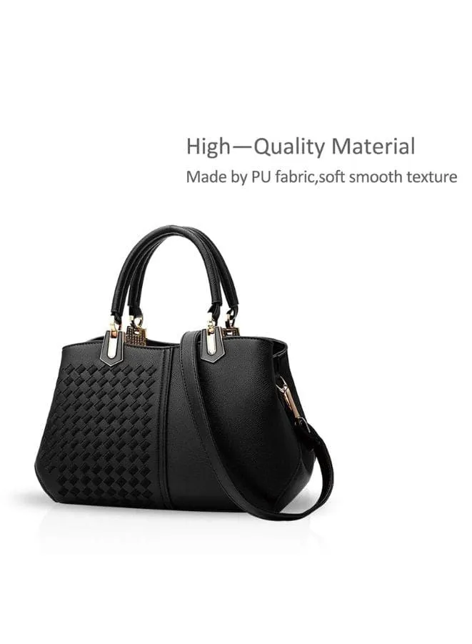 Smooth Textured Leather Handbag with detachable Shoulder strap