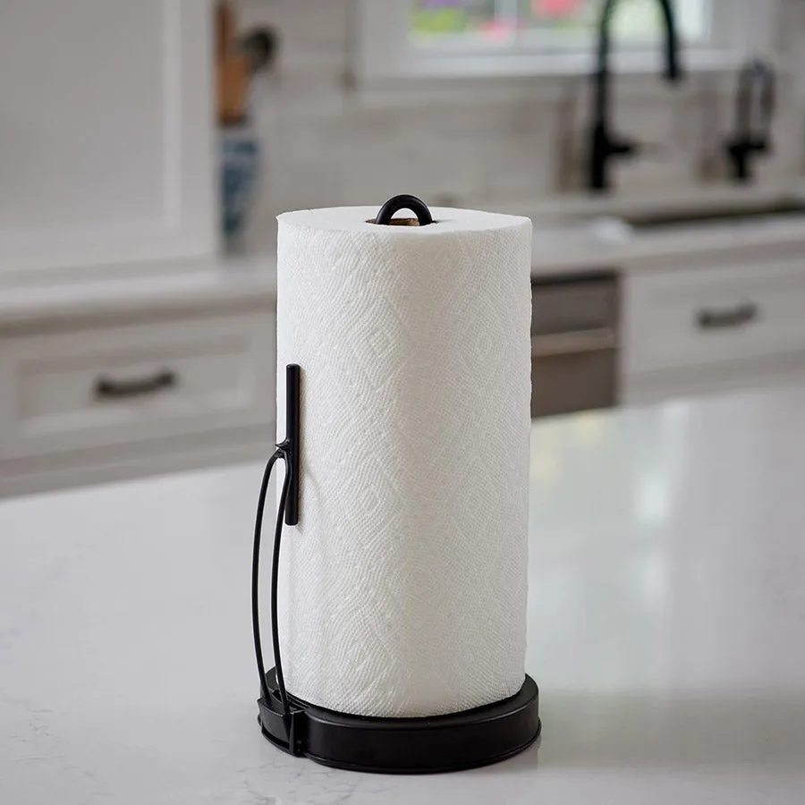 Tension Paper Towel Holder - Black