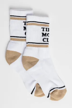 That Friday Feeling Tired Moms Club Crew Socks - ASSORTED