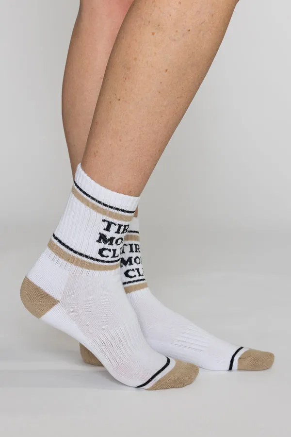 That Friday Feeling Tired Moms Club Crew Socks - ASSORTED