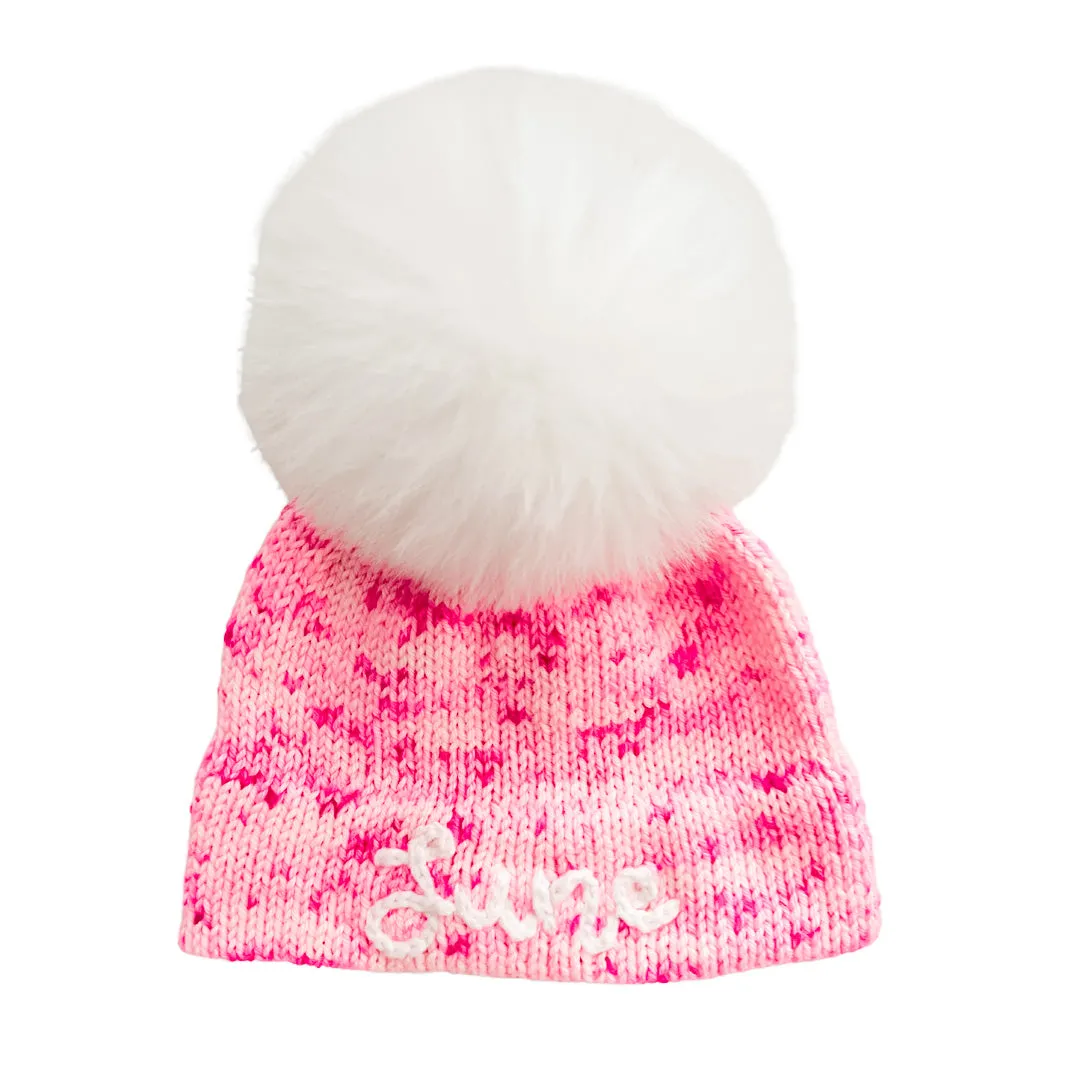 The Hand Knit Beanie - Hot Pink