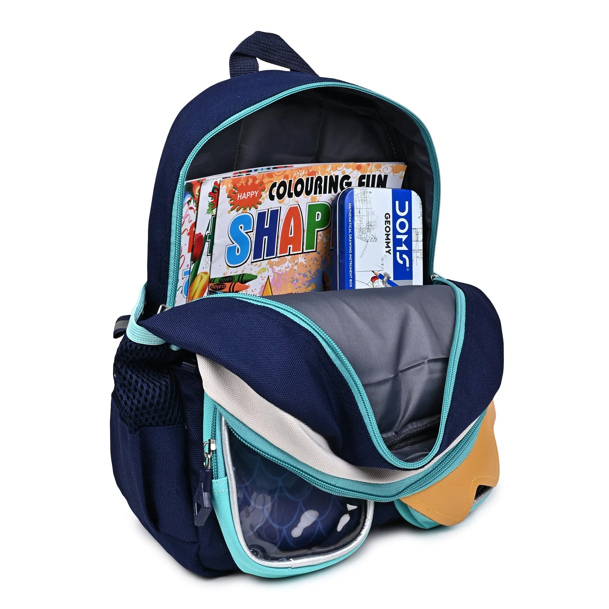 Trendy Cartoon Character Backpack for Kindergarten With Front Pockets