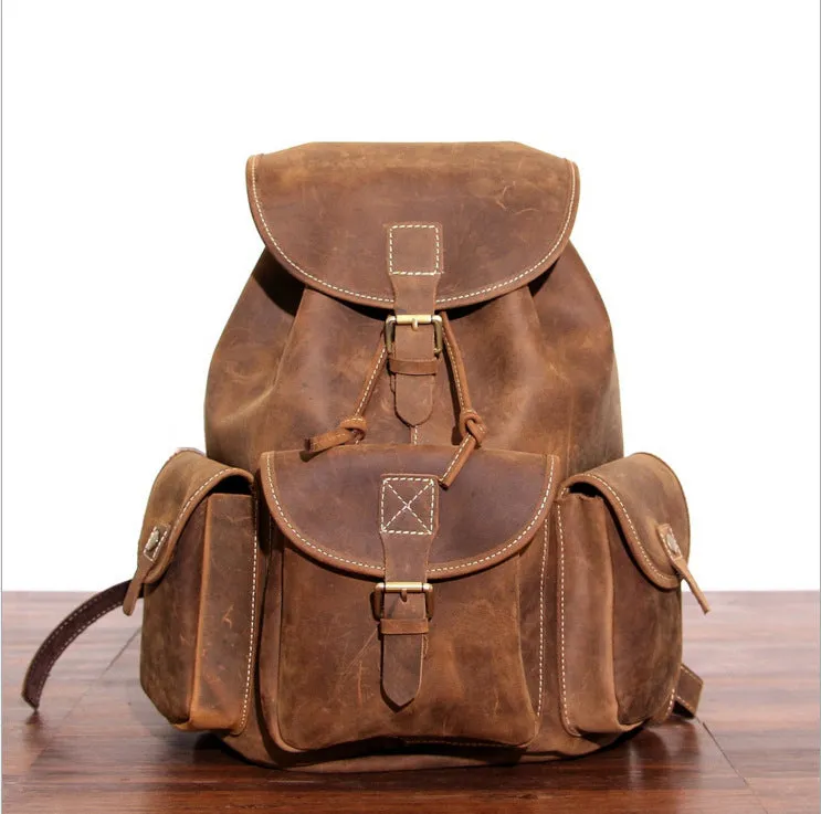 Vintage Genuine Leather Backpacks 8891