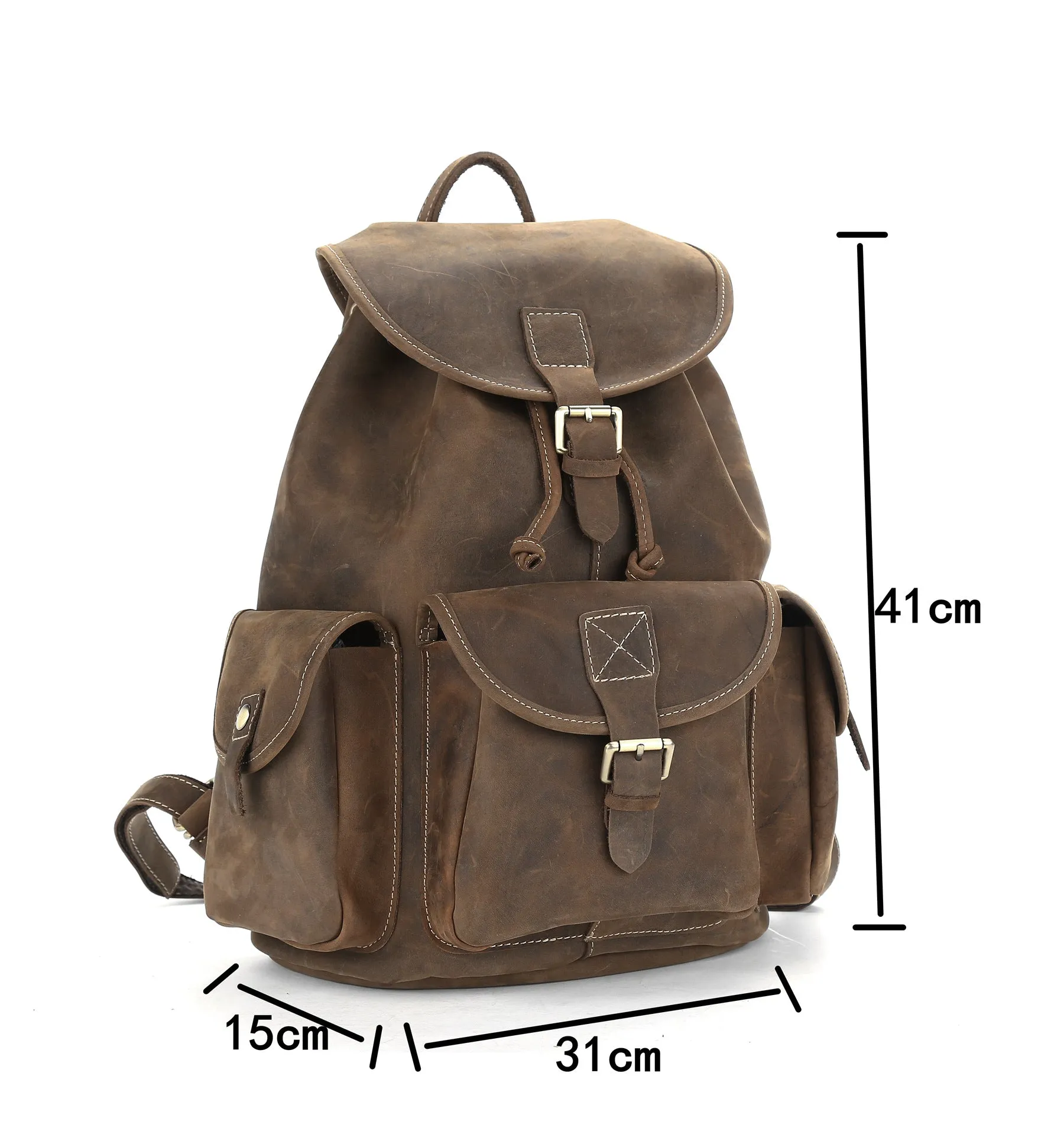 Vintage Genuine Leather Backpacks 8891