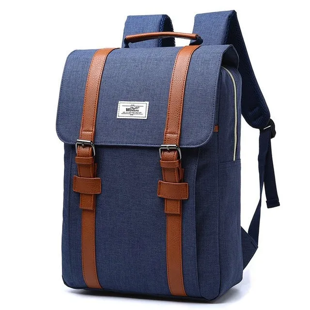 Vintage Men Women Canvas Backpacks