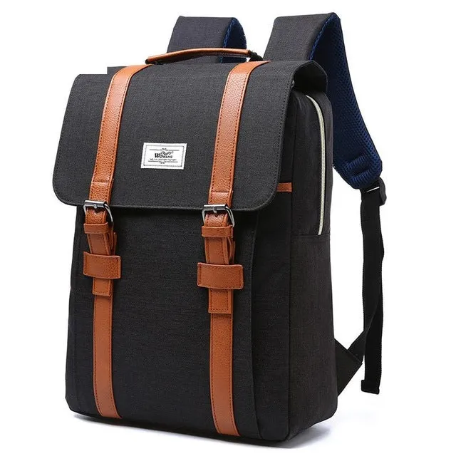 Vintage Men Women Canvas Backpacks