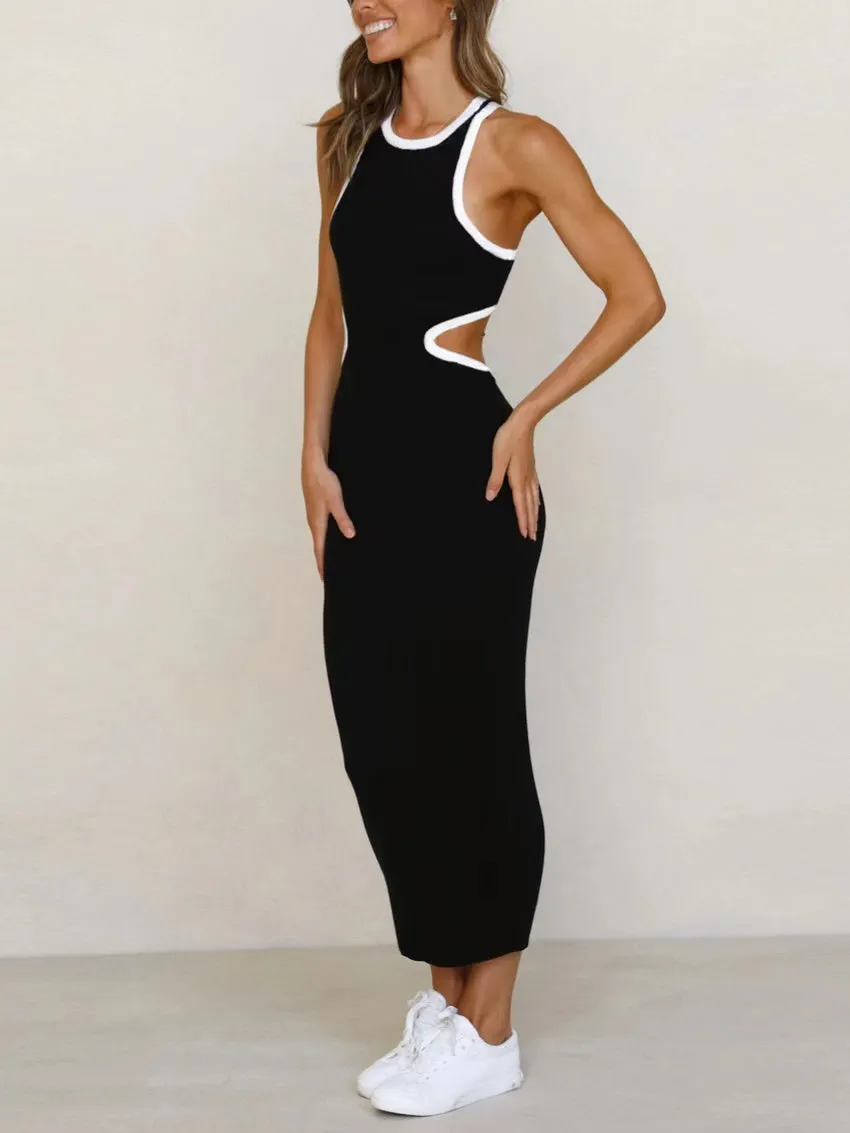 Women's Sleeveless Dress Black Dress by Kaja Clothing - Dabria Dress