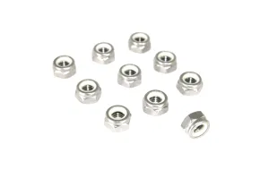 ZSPEC M5-0.8 Nylon Lock Nuts, Stainless SUS304, 10-Pack